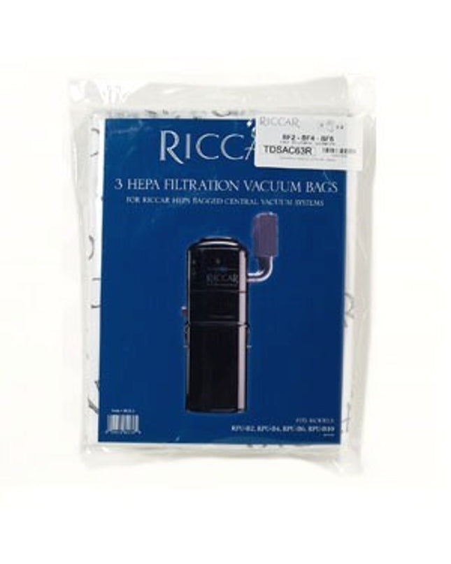Riccar Central Vacuum HEPA Vacuum Bags (3 Pack) Part # RCB-3