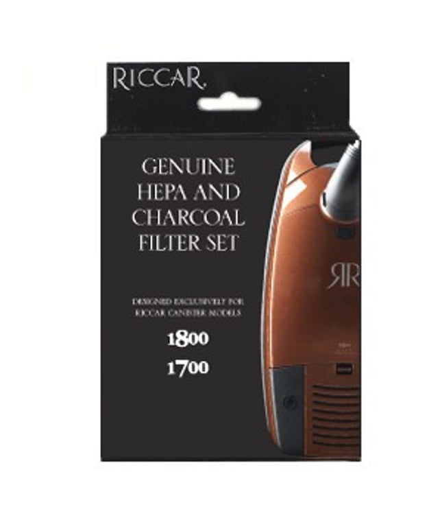 Riccar HEPA Post Filter and Charcoal Vacuum Filter for Immaculate, Impeccable, 1800 and 1700 Canisters, Original Riccar Part # RF17