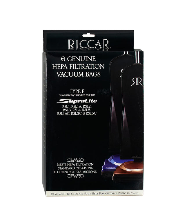 Riccar SupraLite RSL Model HEPA Vacuum Bags (6 Pack) Part # RFH-6