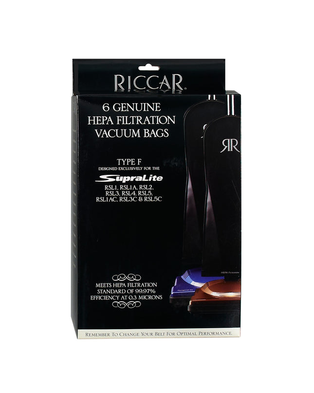 Riccar SupraLite RSL Model HEPA Vacuum Bags (6 Pack) Part # RFH-6
