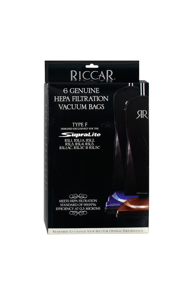 Riccar SupraLite RSL Model HEPA Vacuum Bags (6 Pack) Part # RFH-6
