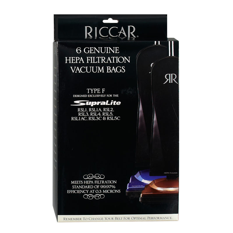 Riccar SupraLite RSL Model HEPA Vacuum Bags (6 Pack) Part # RFH-6