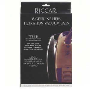 Riccar Type H Canister HEPA Media Vacuum Bags (6 Pack) Part # RHH-6
